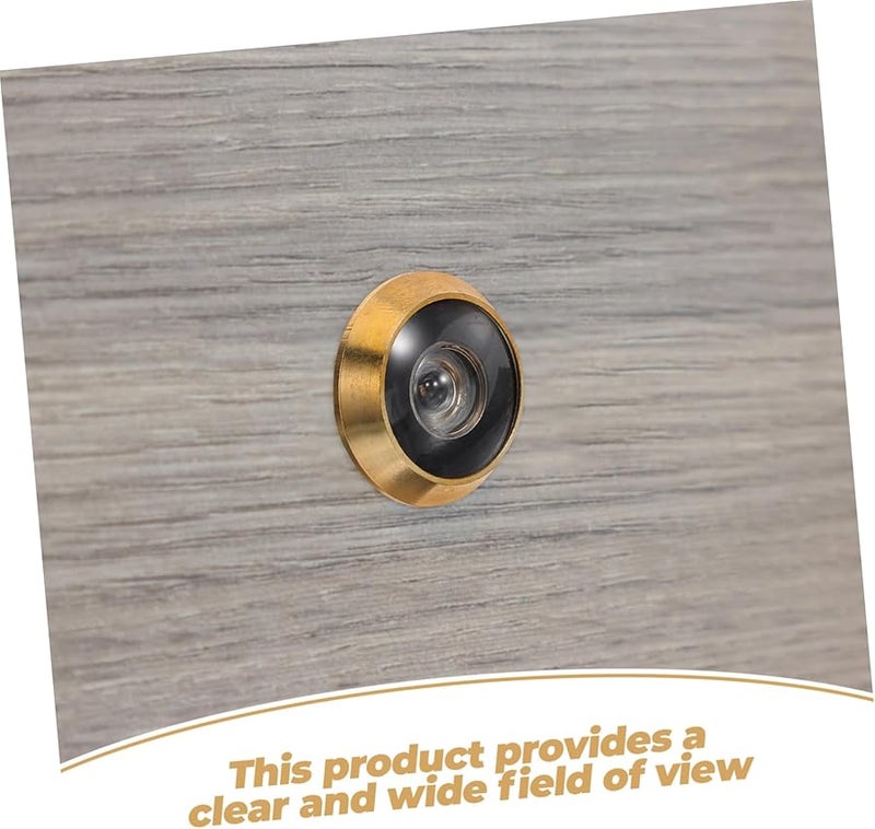 Wide View Copper Door Peephole Viewer Privacy Cover High Definition Lockproof - Image 3